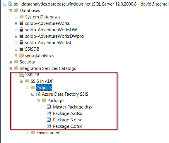 The solution is under your SSIS catalog in Azure
