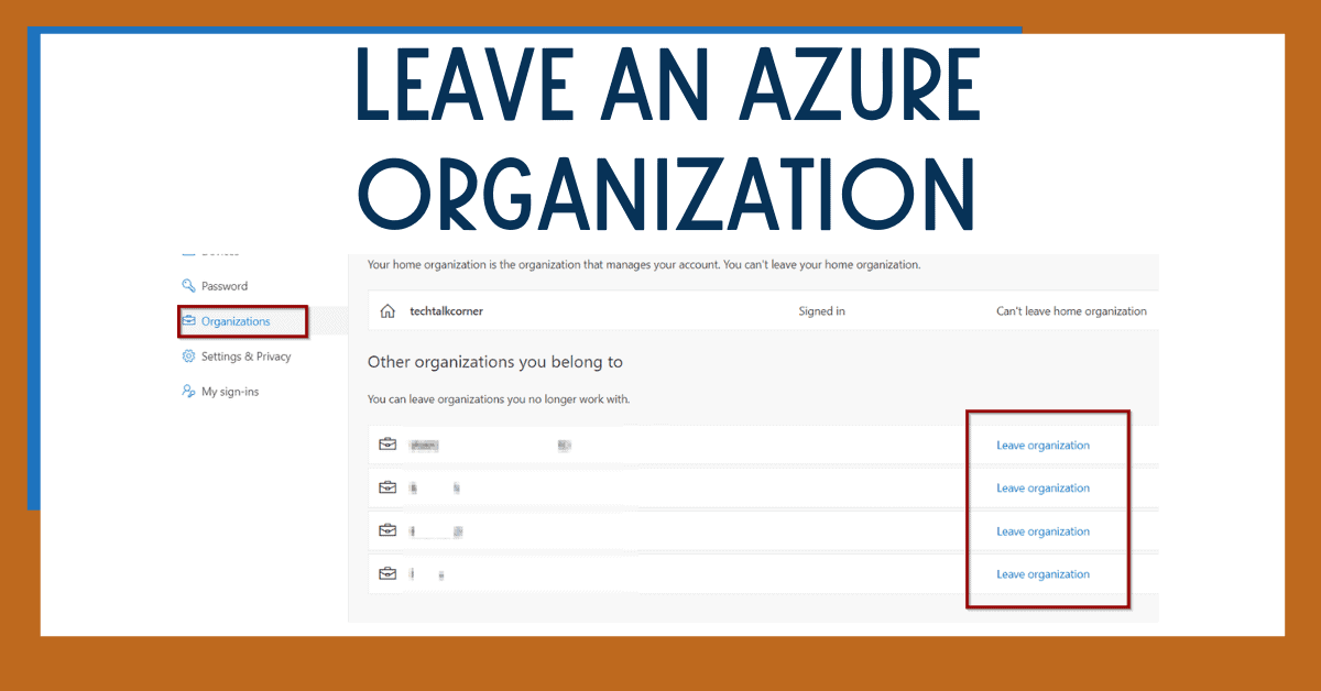 How to Leave an Azure Organization